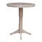 International Concepts Round 36 in Rd Top Pedestal Table, 12 in Leaf, 40.9 inH, Adjust Ht, Washed Gray Taupe, 36 in W, 48 in L K09-36RXT-27B-6B-2 - alternate 8
